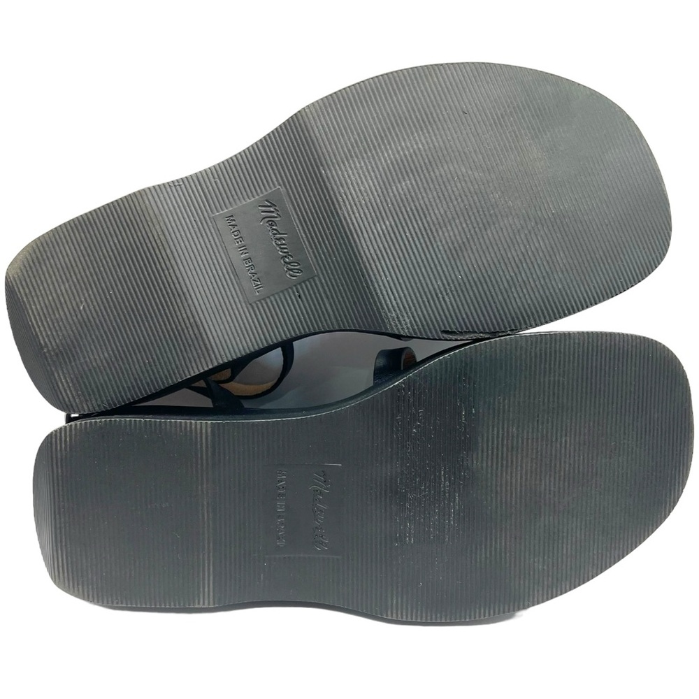 Madewell Black Leather Platform Ankle-Strap Sandals - Picture 10 of 12